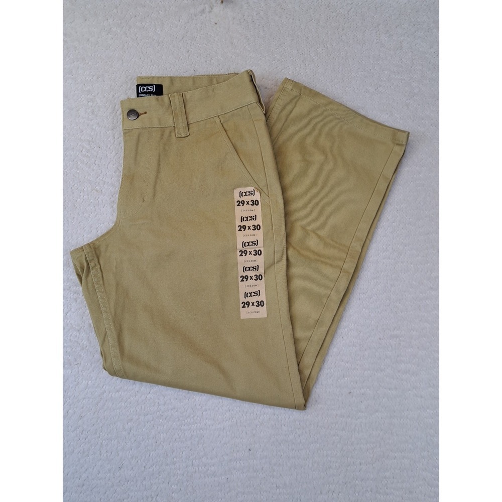 CCS Skater Jeans Mens Size 29 x 30 Mustard Yellow Straight leg Regular fit NEW